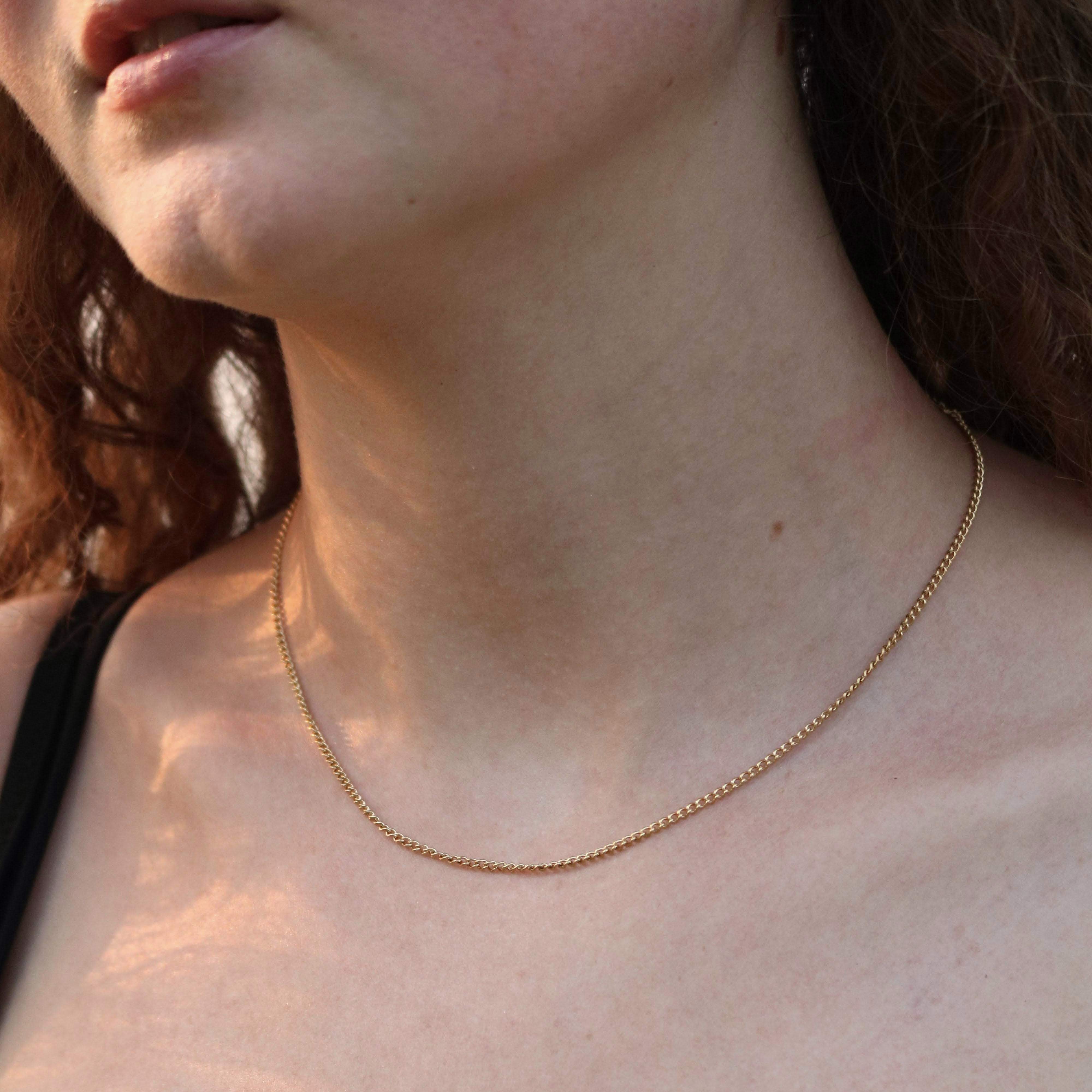 Renée 2mm Curb Chain Necklace
