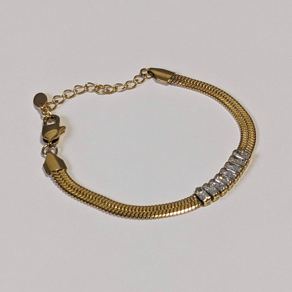 Serena Sparkling Herringbone Bracelet
